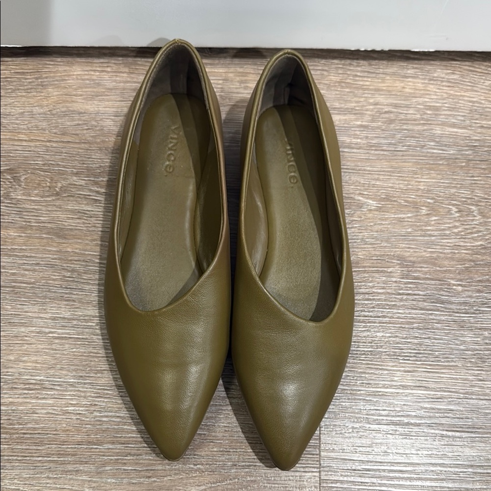Vince Olive Green Women's Flats